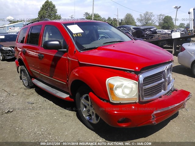 1D8HB58D64F172104 - 2004 DODGE DURANGO LIMITED RED photo 1