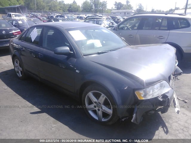 WAULC68E14A200325 - 2004 AUDI A4 1.8T QUATTRO GRAY photo 1