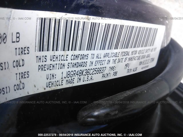 1J8GR48K36C258837 - 2006 JEEP GRAND CHEROKEE LAREDO/COLUMBIA/FREEDOM 蓝色 照片 9