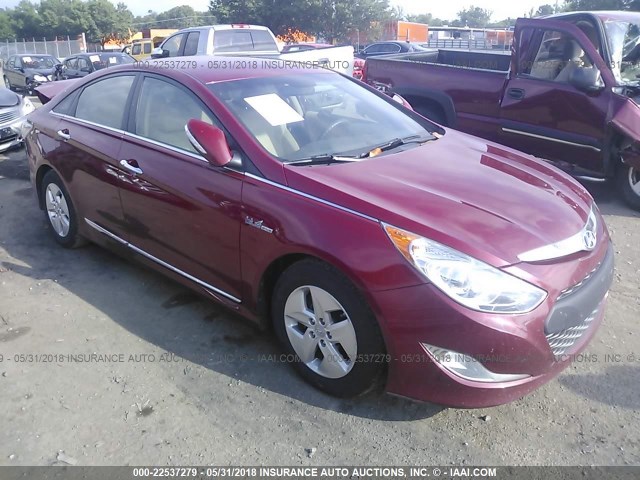 KMHEC4A47BA011432 - 2011 HYUNDAI SONATA HYBRID RED photo 1