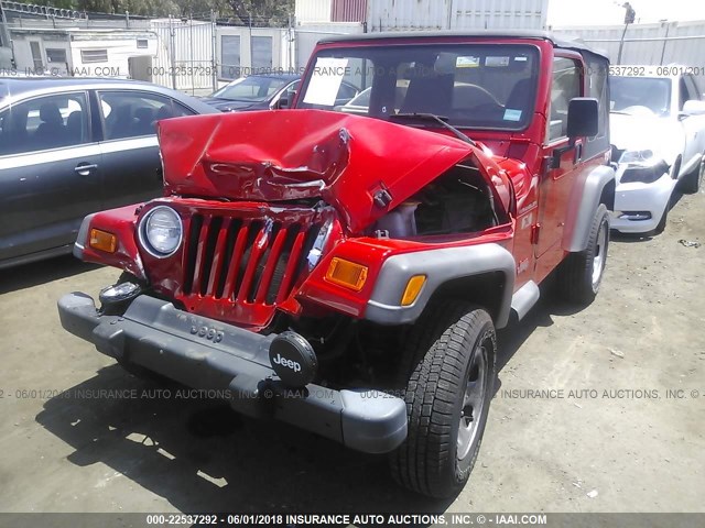 1J4FA39S92P725758 - 2002 JEEP WRANGLER / TJ X RED photo 2