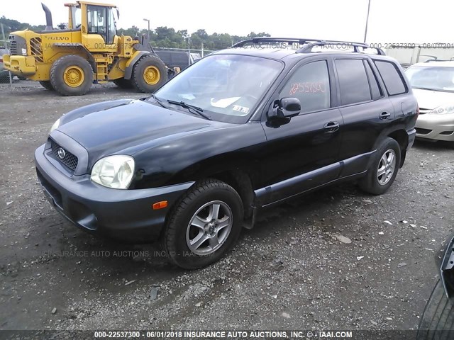 KM8SB12B42U190870 - 2002 HYUNDAI SANTA FE GL BLACK photo 2