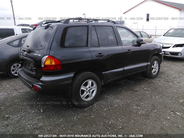 KM8SB12B42U190870 - 2002 HYUNDAI SANTA FE GL BLACK photo 4