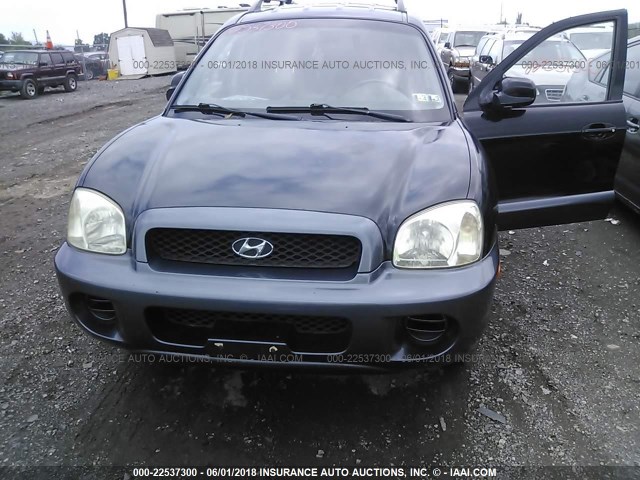 KM8SB12B42U190870 - 2002 HYUNDAI SANTA FE GL BLACK photo 6