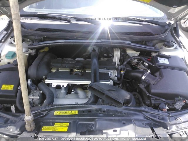 YV1RS592762527821 - 2006 VOLVO S60 2.5T SILVER photo 10