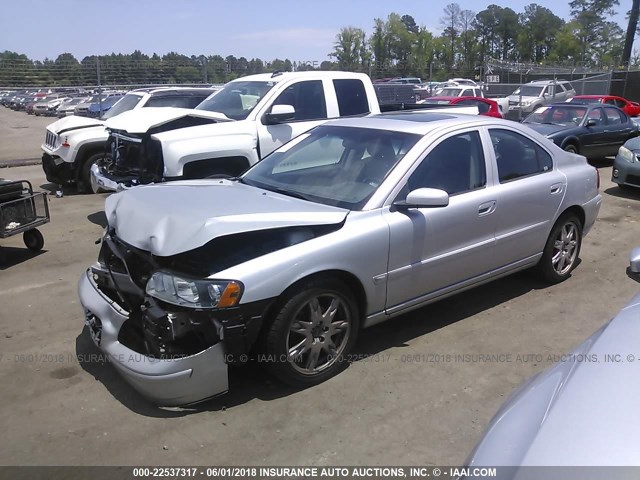 YV1RS592762527821 - 2006 VOLVO S60 2.5T SILVER photo 2