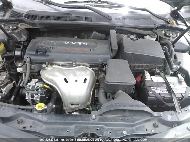 4T1BE46K08U742411 - 2008 TOYOTA CAMRY CE/LE/XLE/SE BLACK photo 10