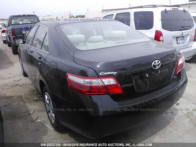 4T1BE46K08U742411 - 2008 TOYOTA CAMRY CE/LE/XLE/SE BLACK photo 3