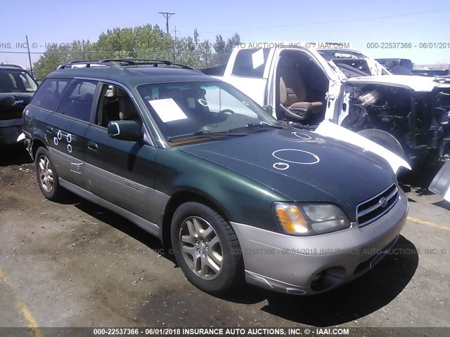 4S3BH686617643748 - 2001 SUBARU LEGACY OUTBACK LIMITED GREEN photo 1