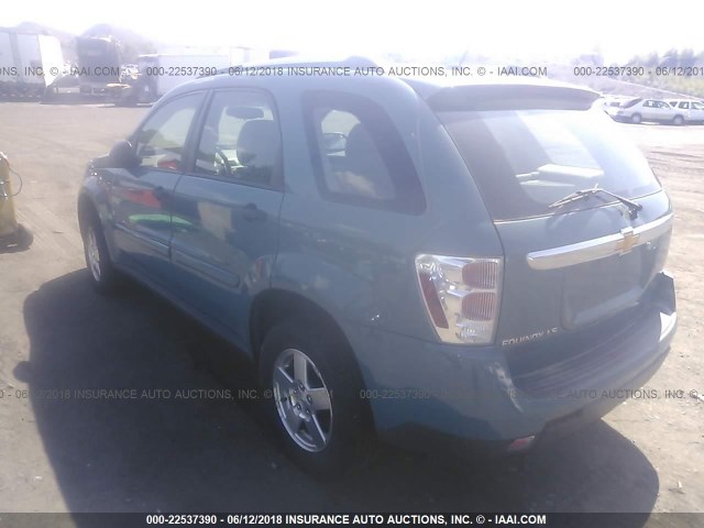 2CNDL13F586317494 - 2008 CHEVROLET EQUINOX LS TEAL photo 3