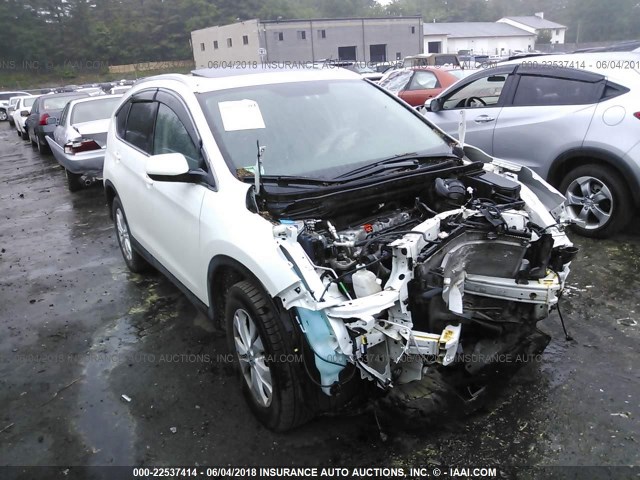 5J6RM4H76EL045531 - 2014 HONDA CR-V EXL WHITE photo 1