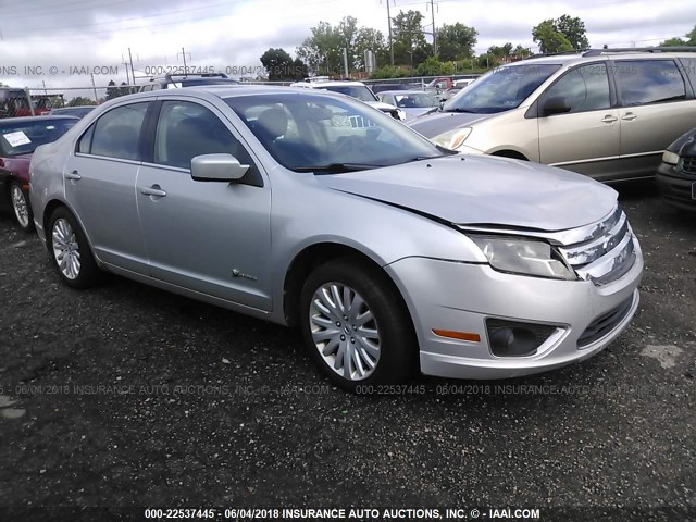 3FADP0L38AR111339 - 2010 FORD FUSION HYBRID SILVER photo 1