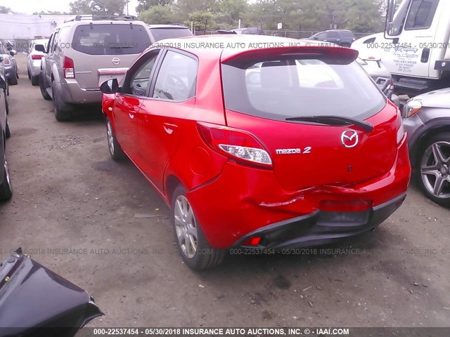 JM1DE1HZ9B0104310 - 2011 MAZDA MAZDA2 RED photo 3