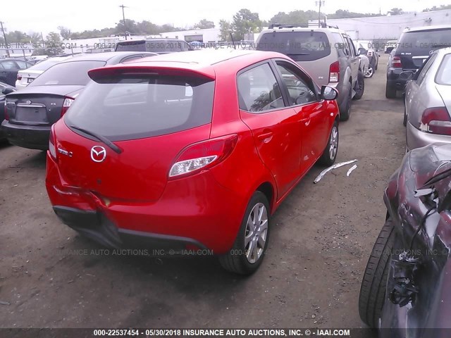 JM1DE1HZ9B0104310 - 2011 MAZDA MAZDA2 RED photo 4