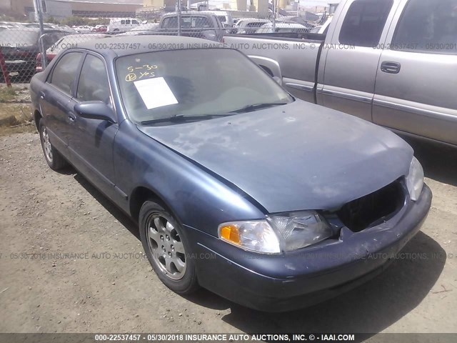 1YVGF22C325303077 - 2002 MAZDA 626 LX BLUE photo 1