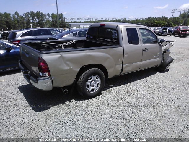 5TETX22N46Z274193 - 2006 TOYOTA TACOMA ACCESS CAB GOLD photo 4