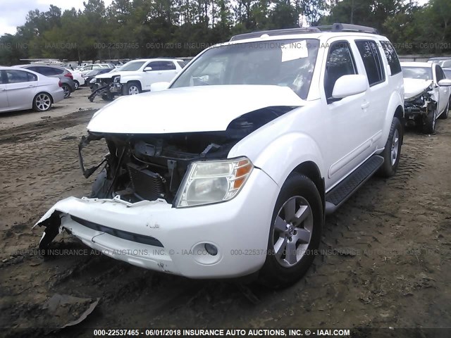 5N1AR18U18C612883 - 2008 NISSAN PATHFINDER S/LE/SE WHITE photo 2