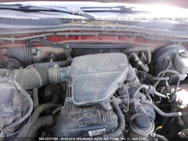 5TEUX42N56Z208333 - 2006 TOYOTA TACOMA ACCESS CAB Rot Foto 10