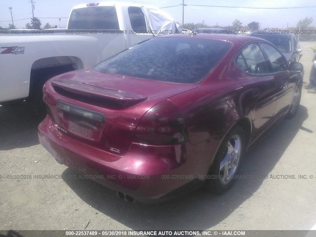 2G2WR524041112339 - 2004 PONTIAC GRAND PRIX GTP BURGUNDY photo 4