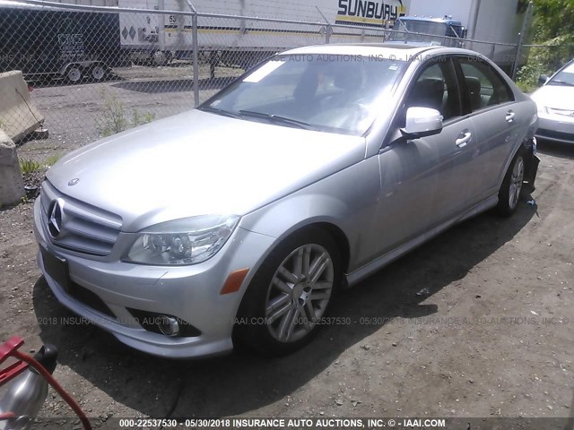 WDDGF81X38F095109 - 2008 MERCEDES-BENZ C 300 4MATIC SILVER photo 2