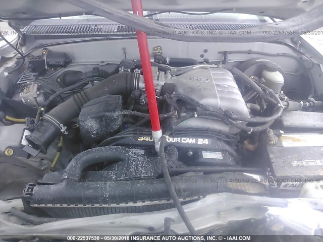 5TEGN92N24Z404498 - 2004 TOYOTA TACOMA DOUBLE CAB PRERUNNER SILVER photo 10