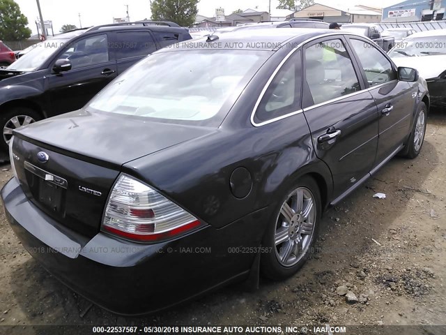 1FAHP25W18G120292 - 2008 FORD TAURUS LIMITED GRAY photo 4