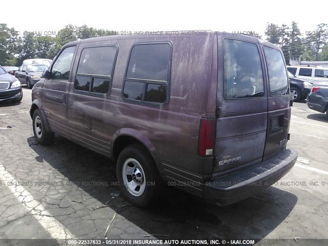 1GDDM19W5TB521898 - 1996 GMC SAFARI XT MAROON photo 3