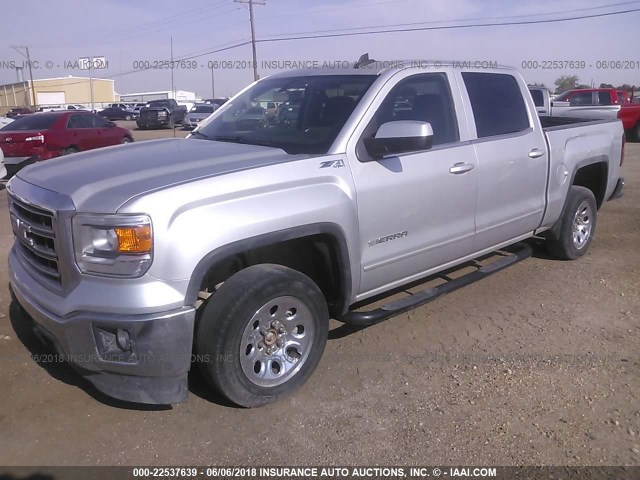 3GTU2UEC8FG496935 - 2015 GMC SIERRA K1500 SLE GRAY photo 2