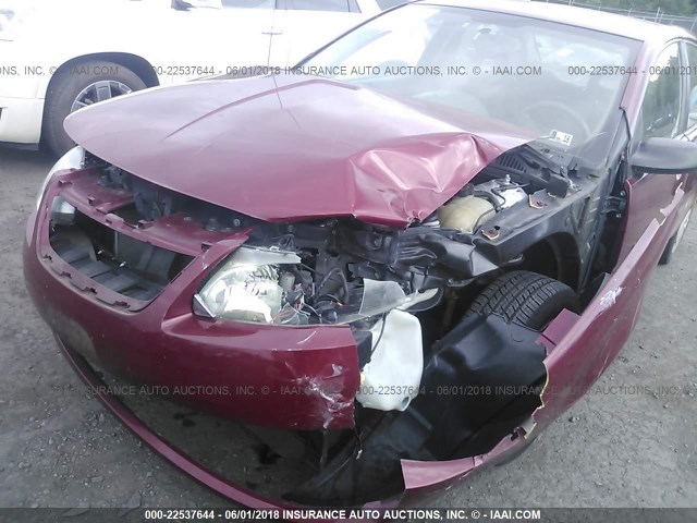 1G8AJ55F06Z107382 - 2006 SATURN ION LEVEL 2 RED photo 6