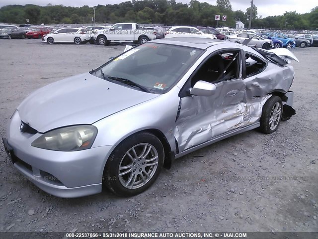 JH4DC54805S017185 - 2005 ACURA RSX SILVER photo 2