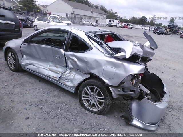 JH4DC54805S017185 - 2005 ACURA RSX SILVER photo 3