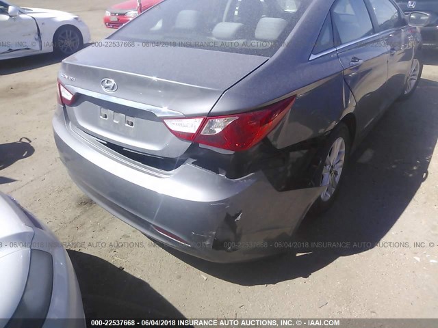 5NPEB4AC3DH527118 - 2013 HYUNDAI SONATA GLS GRAY photo 6