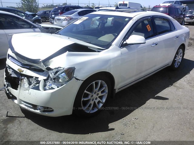 1G1ZG5E72CF203648 - 2012 CHEVROLET MALIBU LTZ WHITE photo 2