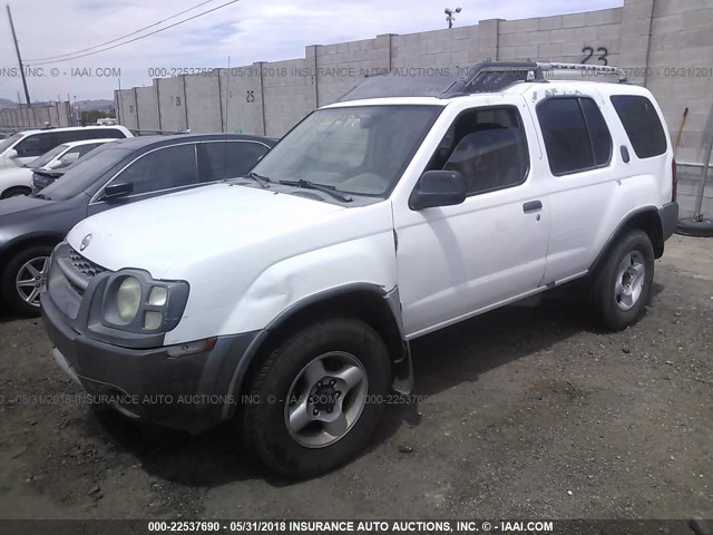 5N1ED28Y22C500173 - 2002 NISSAN XTERRA XE/SE WHITE photo 2