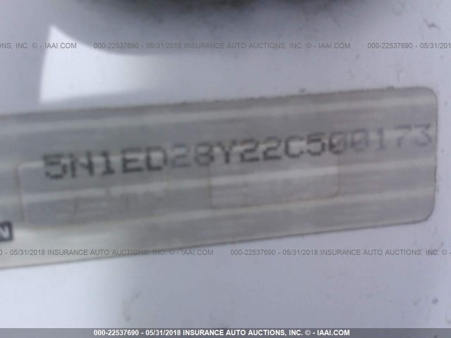 5N1ED28Y22C500173 - 2002 NISSAN XTERRA XE/SE WHITE photo 9