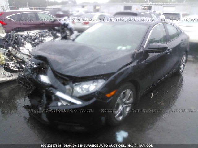 2HGFC2F53HH551712 - 2017 HONDA CIVIC LX BLACK photo 2