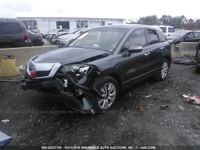 5J8TB1H27AA001694 - 2010 ACURA RDX GRAY photo 2