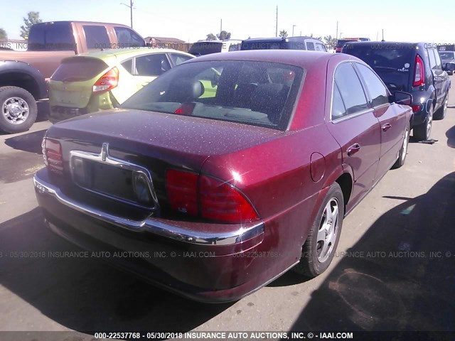 1LNHM87A7YY841990 - 2000 LINCOLN LS MAROON photo 4