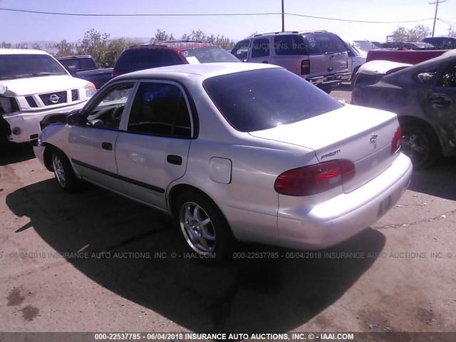 1Y1SK5284XZ420820 - 1999 CHEVROLET GEO PRIZM LSI SILVER photo 3