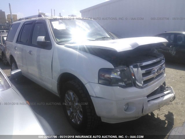 1FMJU2A50DEF12165 - 2013 FORD EXPEDITION LIMITED WHITE photo 1