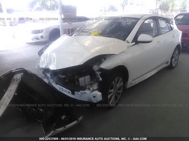 JM1BL1H57A1317436 - 2010 MAZDA 3 S WHITE photo 2