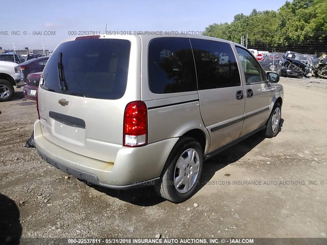 1GNDU23W37D187536 - 2007 CHEVROLET UPLANDER LS BEIGE photo 4