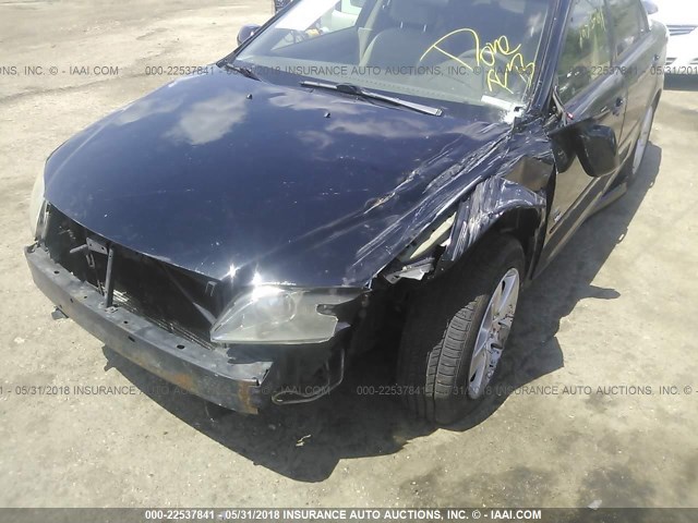 1YVFP80D445N70559 - 2004 MAZDA 6 S BLACK photo 6