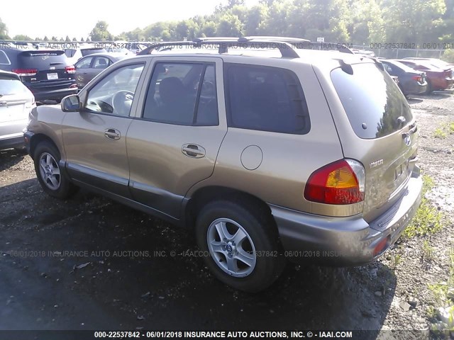 KM8SC13D34U650701 - 2004 HYUNDAI SANTA FE GLS/LX GOLD photo 3