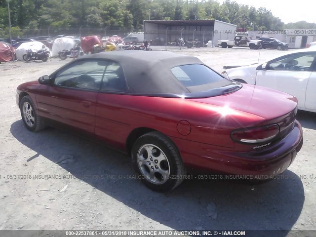 3C3EL55H4YT305321 - 2000 CHRYSLER SEBRING JXI RED photo 3