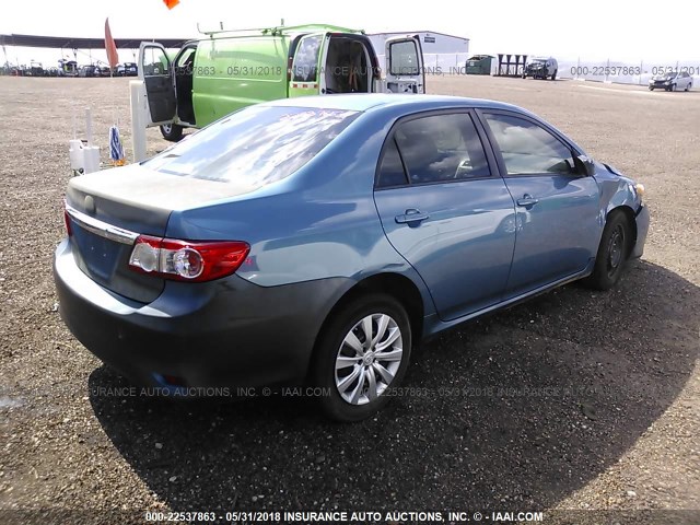 5YFBU4EE3CP034551 - 2012 TOYOTA COROLLA S/LE BLUE photo 4