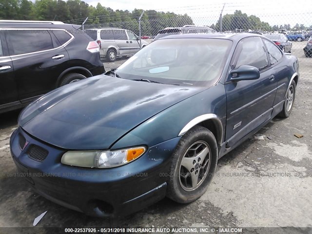 1G2WP1212VF276447 - 1997 PONTIAC GRAND PRIX GTP TEAL photo 2