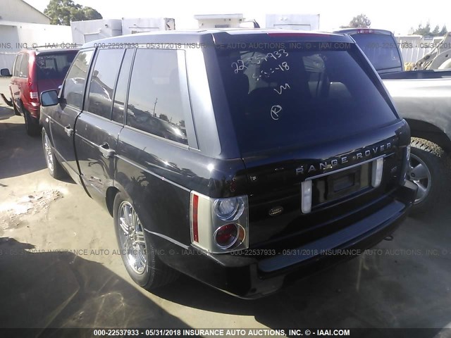 SALME15426A232258 - 2006 LAND ROVER RANGE ROVER HSE BLACK photo 3