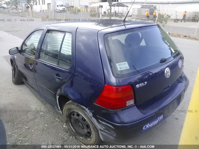 9BWFL61J344016869 - 2004 VOLKSWAGEN GOLF GL Dark Blue photo 3