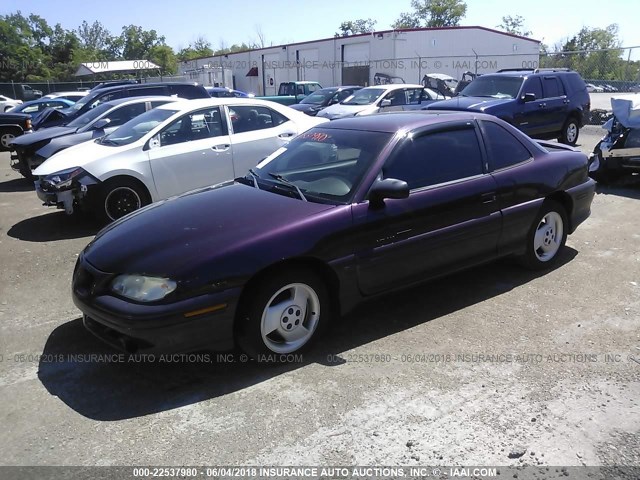 1G2NW12M7WC729375 - 1998 PONTIAC GRAND AM GT PURPLE photo 2